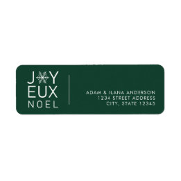 Etiqueta de dirección de retorno de Joyeux Noel Mo