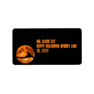 Etiqueta de dirección de retorno de la luna del ga