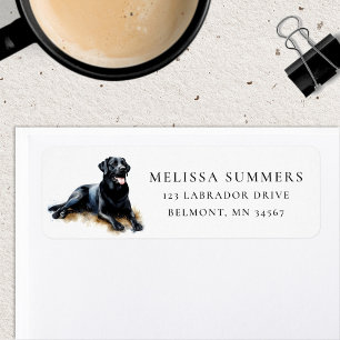 Etiqueta de dirección de retorno de Labrador de ac