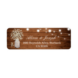 Etiqueta de dirección de retorno de las luces de a