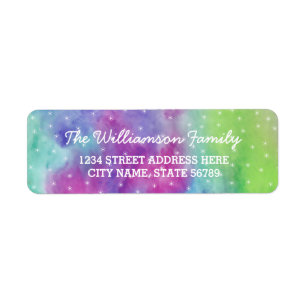 Etiqueta de dirección de retorno de las luces del 