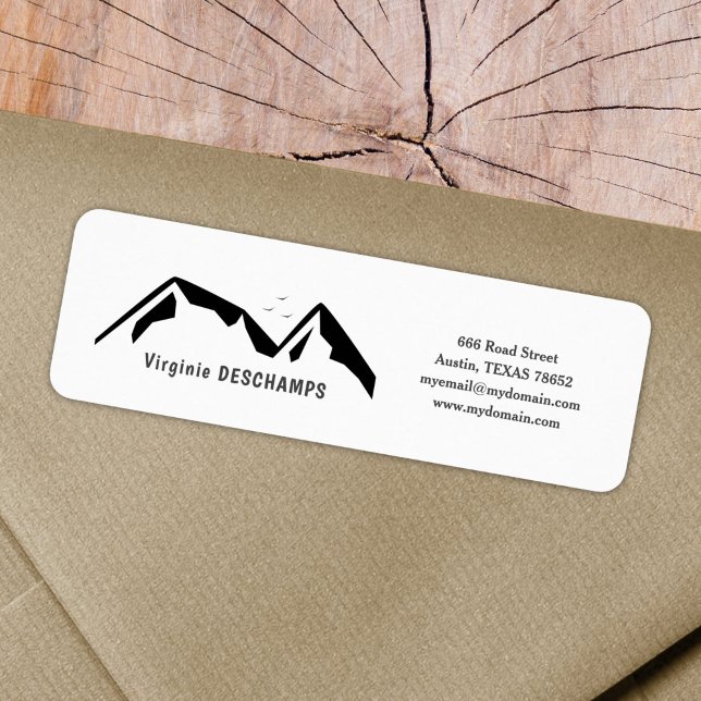 Etiqueta de dirección de retorno de las montañas (Mountains Return Address Label)