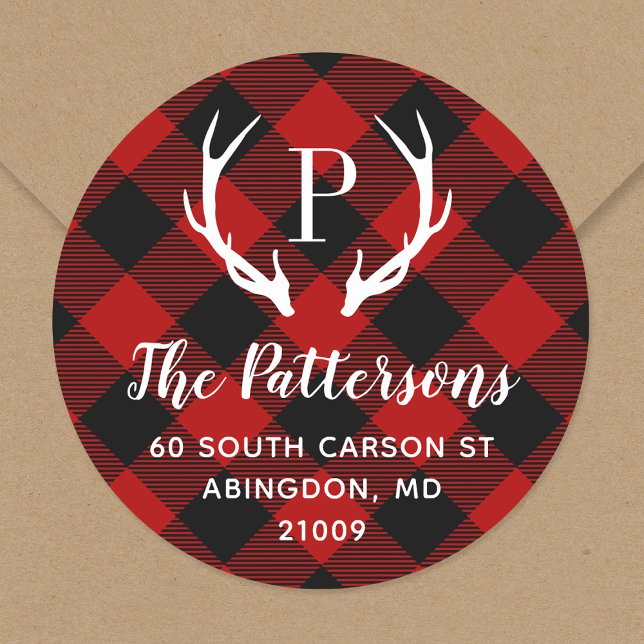 Etiqueta de dirección de retorno de monograma de a (Subido por el creador)