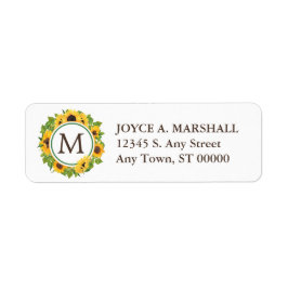 Etiqueta de dirección de retorno de monograma de g