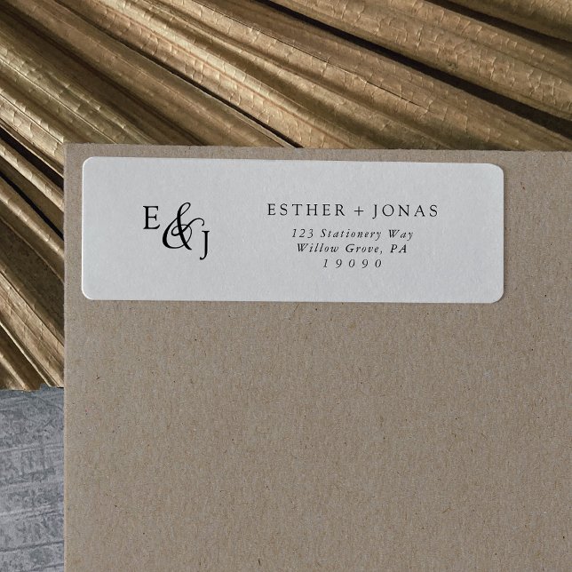 Etiqueta de dirección de retorno de monograma de g (Subido por el creador)