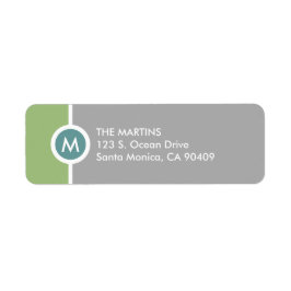 Etiqueta de dirección de retorno de monograma mode