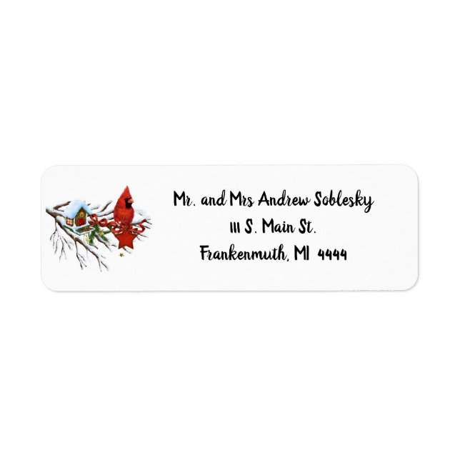 Etiqueta de dirección de retorno de Navidades card (Frente)