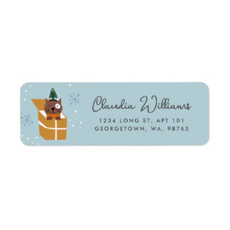 Etiqueta de dirección de retorno de Navidades de c