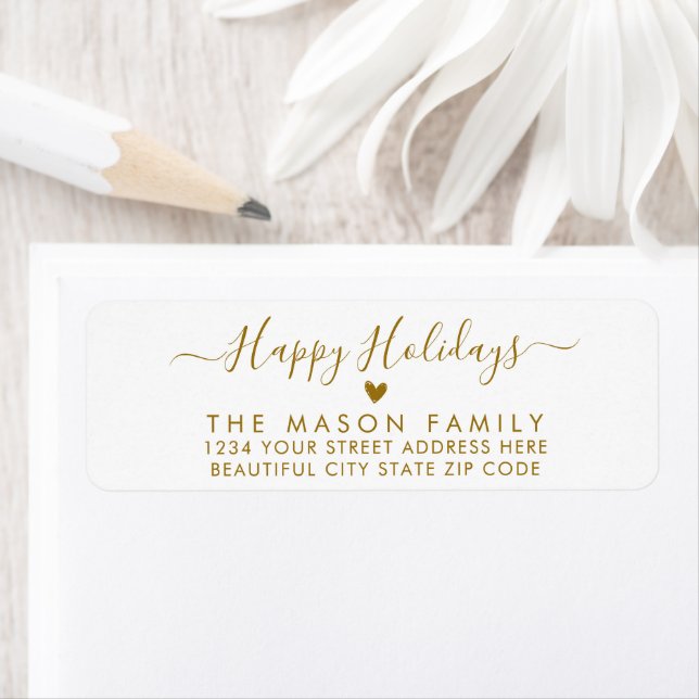 Etiqueta de dirección de retorno de Navidades de c