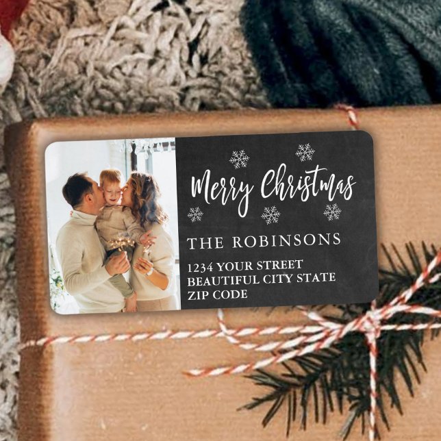 Etiqueta de dirección de retorno de Navidades de c (Subido por el creador)