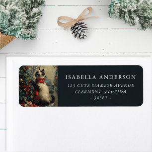 Etiqueta de dirección de retorno de Navidades de g