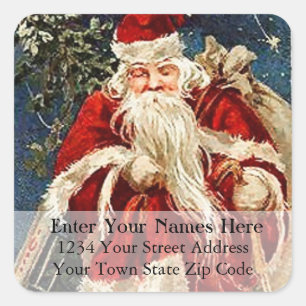 Etiqueta de dirección de retorno de Navidades de S