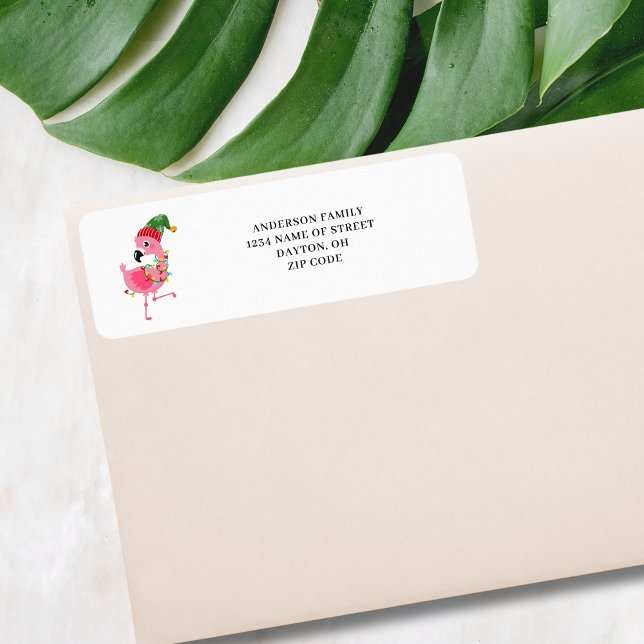 Etiqueta de dirección de retorno de Navidades Flam (Subido por el creador)