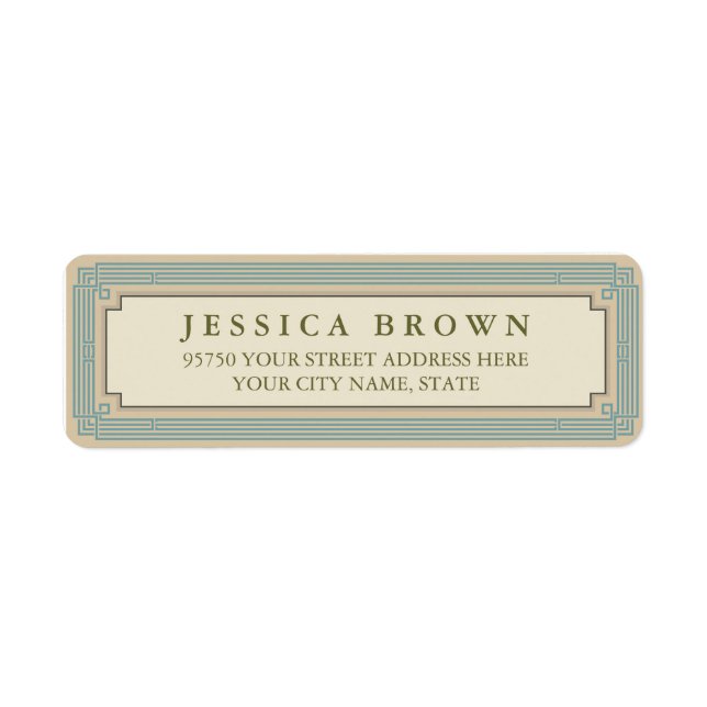 Etiqueta de dirección de retorno de personalizado  (Frente)