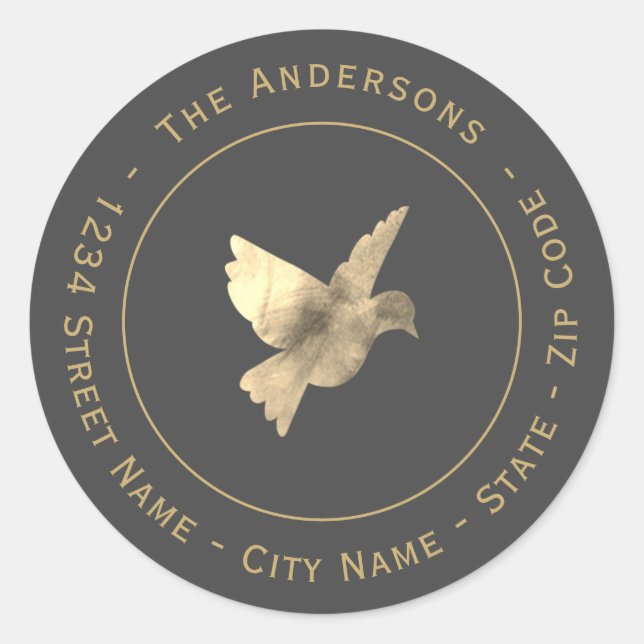 Etiqueta de dirección de retorno de pichón de colo (Anverso)