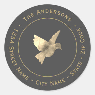 Etiqueta de dirección de retorno de pichón de colo