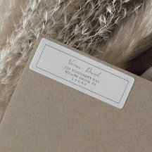 Etiqueta de dirección de retorno de plata minimali