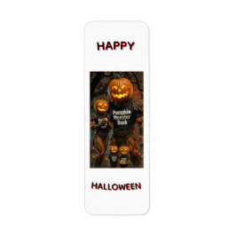 Etiqueta de dirección de retorno de Pumpkin Monste