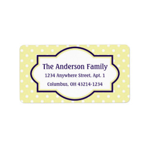 Etiqueta de dirección de retorno de puntos de polk