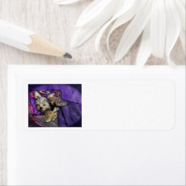 Etiqueta de dirección de retorno de recuerdo de pé