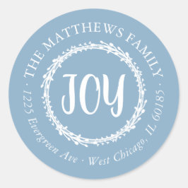 Etiqueta de dirección de retorno de redondeo de al