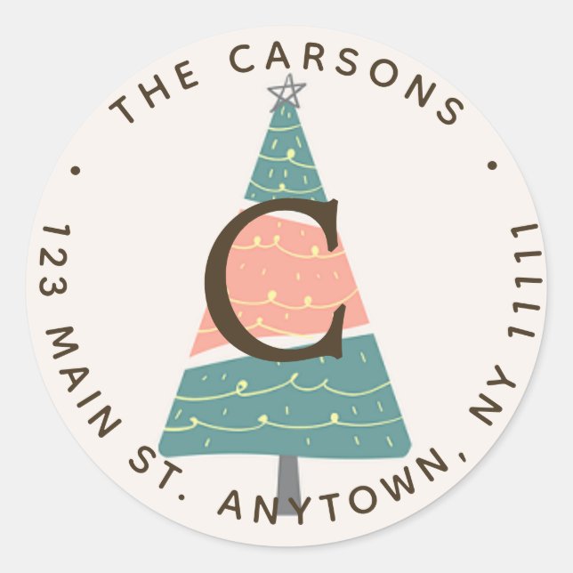 Etiqueta de dirección de retorno de redondeo de ár (Anverso)