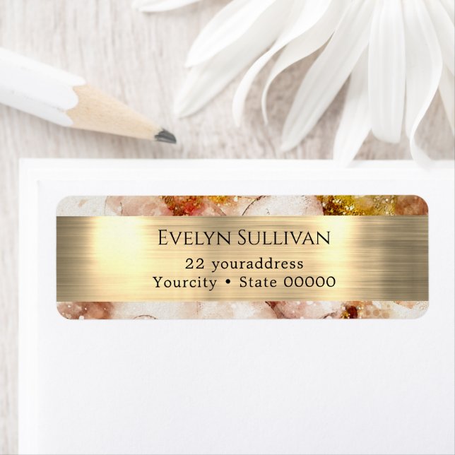 Etiqueta de dirección de retorno de Relieve metali (In situ)