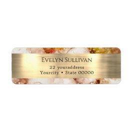 Etiqueta de dirección de retorno de Relieve metali