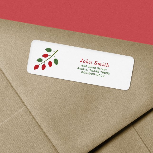 Etiqueta de dirección de retorno de rosehip (Rosehip Return Address Label)