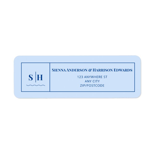 Etiqueta de dirección de retorno de SIENNA Modern  (Frente)