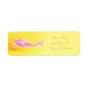 etiqueta de dirección de retorno de sirena de baño