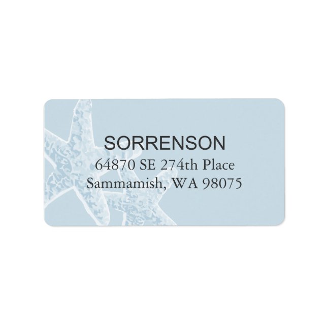 Etiqueta de dirección de retorno de Starfish (Frente)