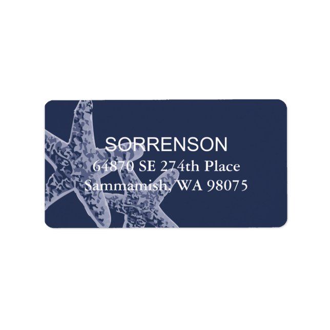 Etiqueta de dirección de retorno de Starfish (Frente)