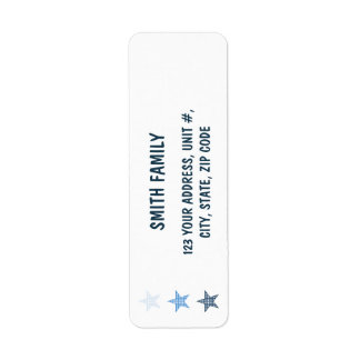 Etiqueta de dirección de retorno de Starry Gingham