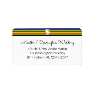 Etiqueta de dirección de retorno de tiras Kente AK