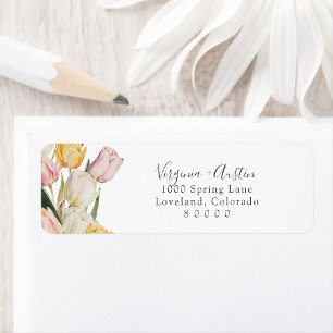 Etiqueta de dirección de retorno de Tulip