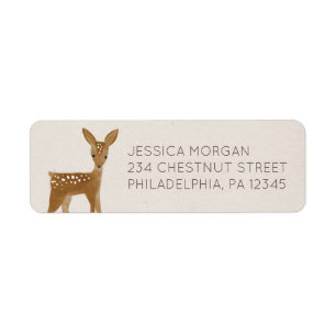 Etiqueta de dirección de retorno Deer de Woodland