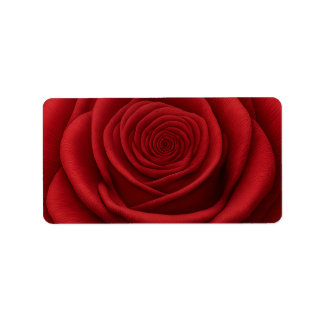 Etiqueta de dirección de retorno - Flor de rosa ro