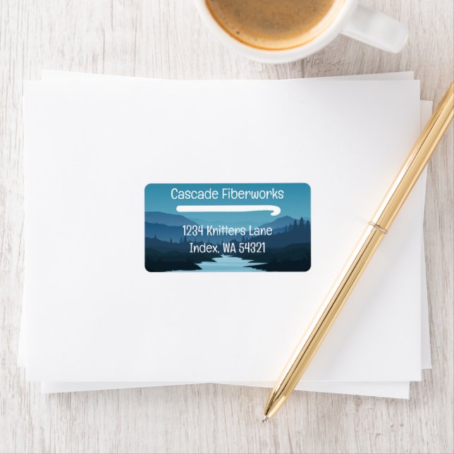 Etiqueta de dirección de retorno grande del gancho (In situ)