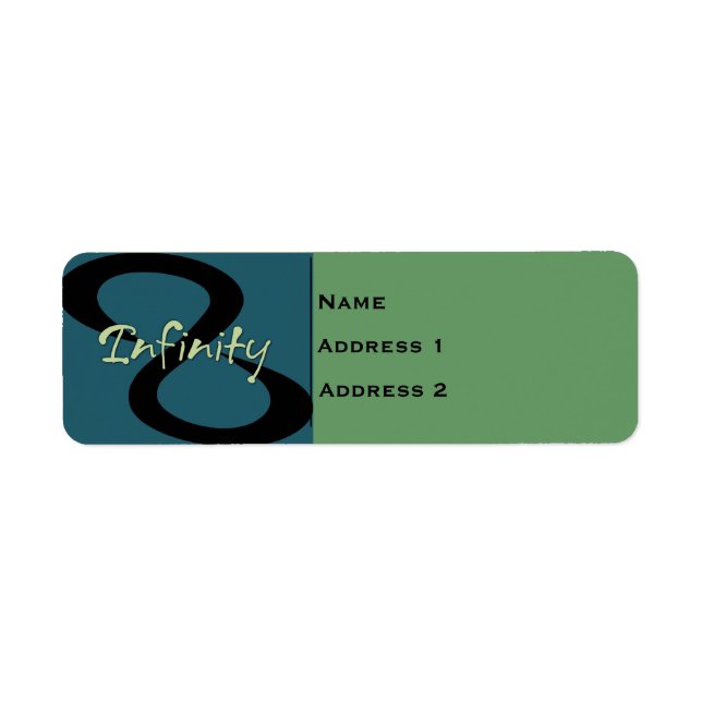 Etiqueta de dirección de retorno 'Infinity' (Frente)