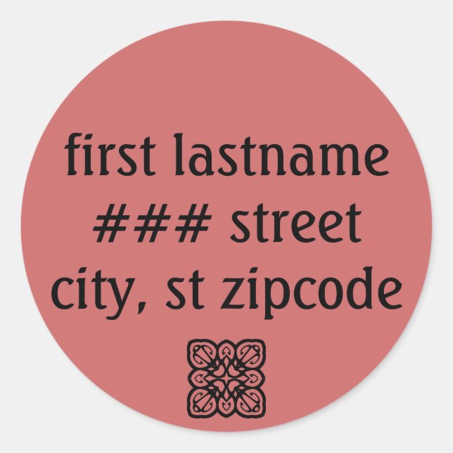 etiqueta de dirección de retorno - información per (Anverso)