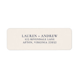 Etiqueta de dirección de retorno Minimalista azul 