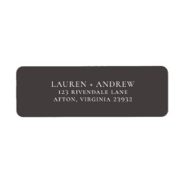 Etiqueta de dirección de retorno Minimalista marró