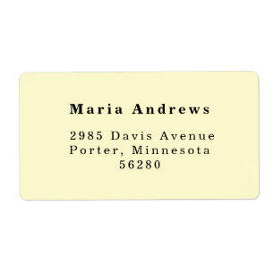 Etiqueta de dirección de retorno moderna