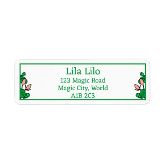 Etiqueta de dirección de retorno personalizada de 