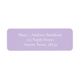 Etiqueta de dirección de retorno púrpura