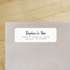 Etiqueta de dirección de retorno simple de Moda Bo