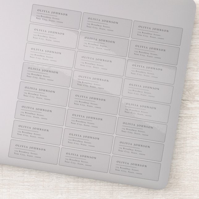 Etiqueta de dirección de retorno transparente de t (Detalle)