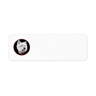 Etiqueta de dirección de retorno Westie