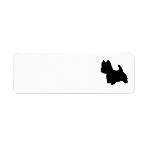 Etiqueta de dirección de retorno Westie